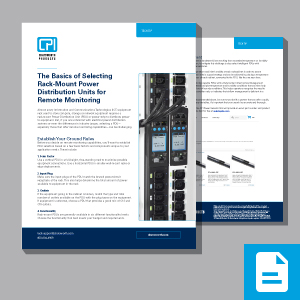 The Basics of Selecting Rack-Mount Power Distribution Units for Remote Monitoring Image