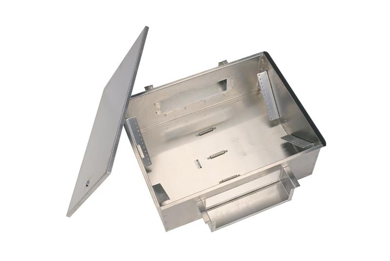 Raised Floor Enclosure with Locking Cover for Patch Panels