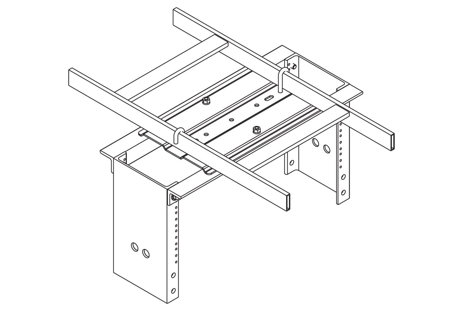 6" (150 mm) Channel Rack-To-Runway Mounting Plate