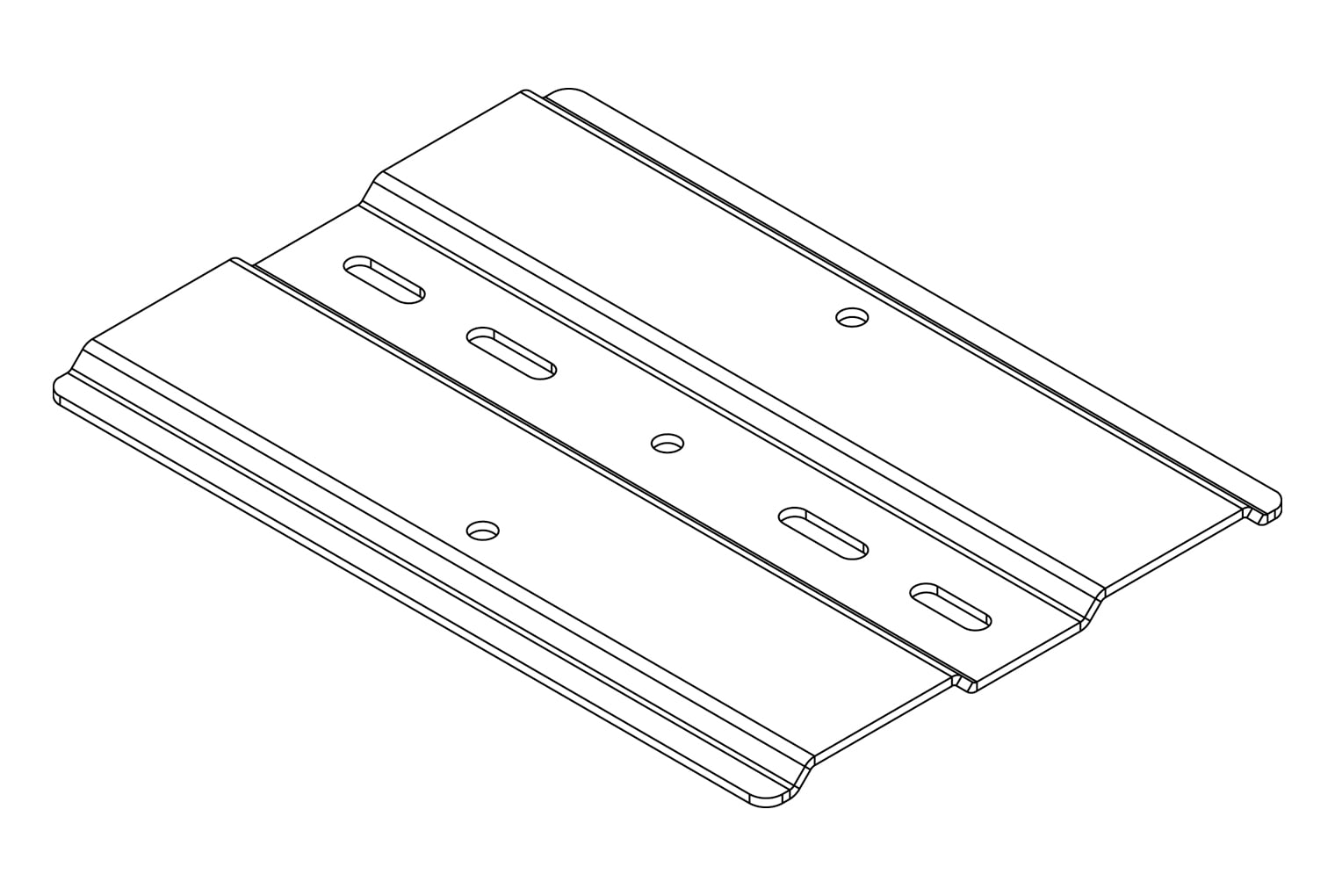 6" (150 mm) Channel Rack-To-Runway Mounting Plate