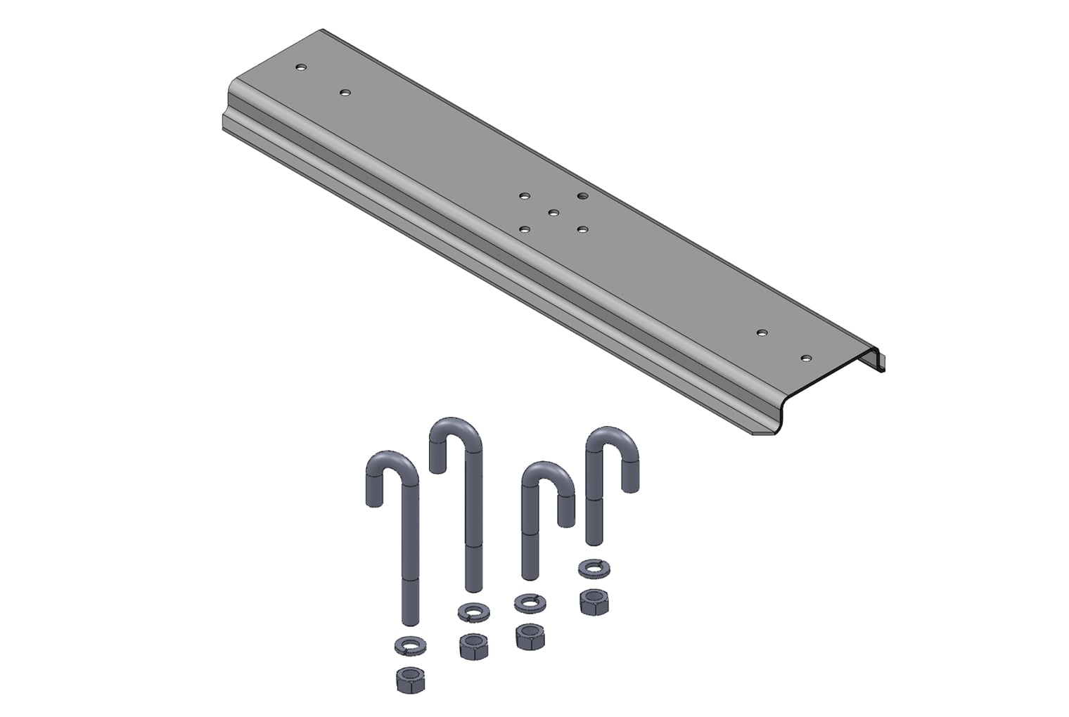 3" (80 mm) Channel Rack-To-Runway Mounting Plate