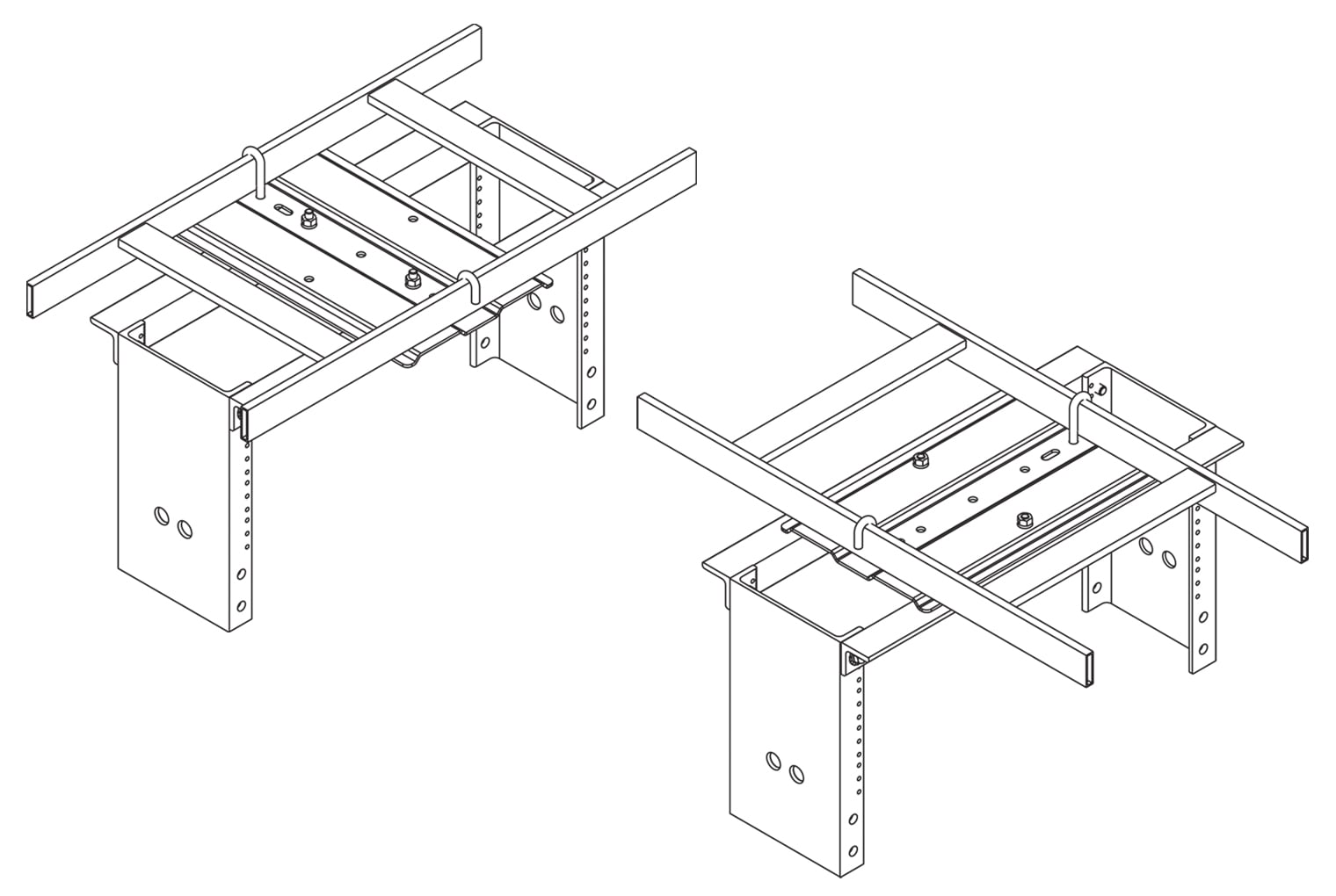 6" (150 mm) Channel Rack-To-Runway Mounting Plate