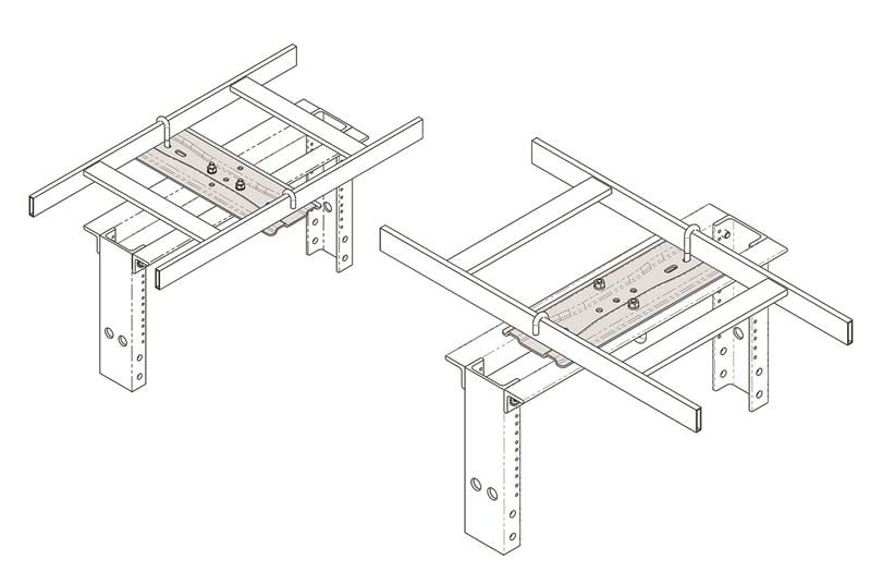3" (80 mm) Channel Rack-To-Runway Mounting Plate