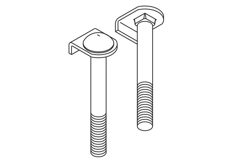 Clip J-Bolt Auxiliary Framing Channel/Cable Runway