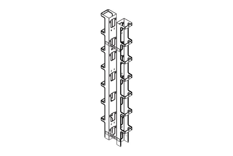 Vertical Cabling Section for Seismic Frame Two-Post Rack