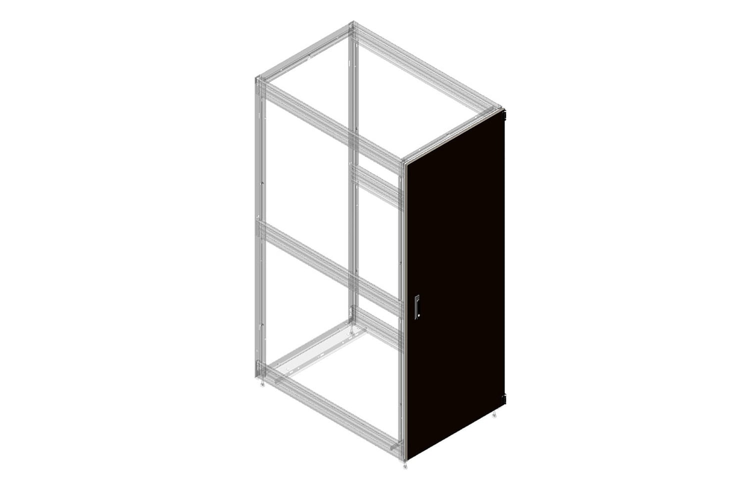 Single Solid Metal Rear Door with Seal for ZetaFrame Cabinet