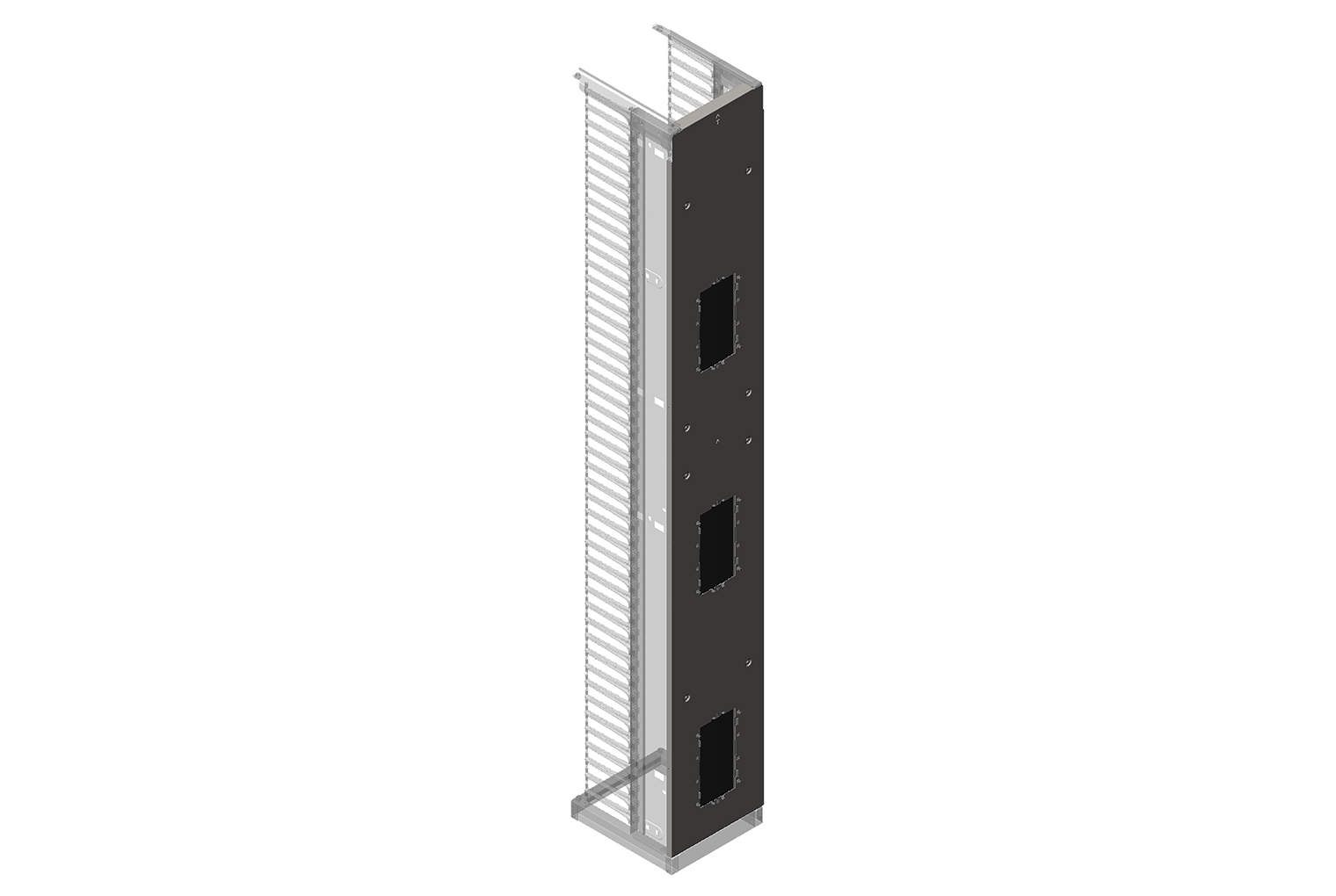 Full Height Mid-Panel Assembly Kit for Evolution Single-Sided Vertical Cable Manager
