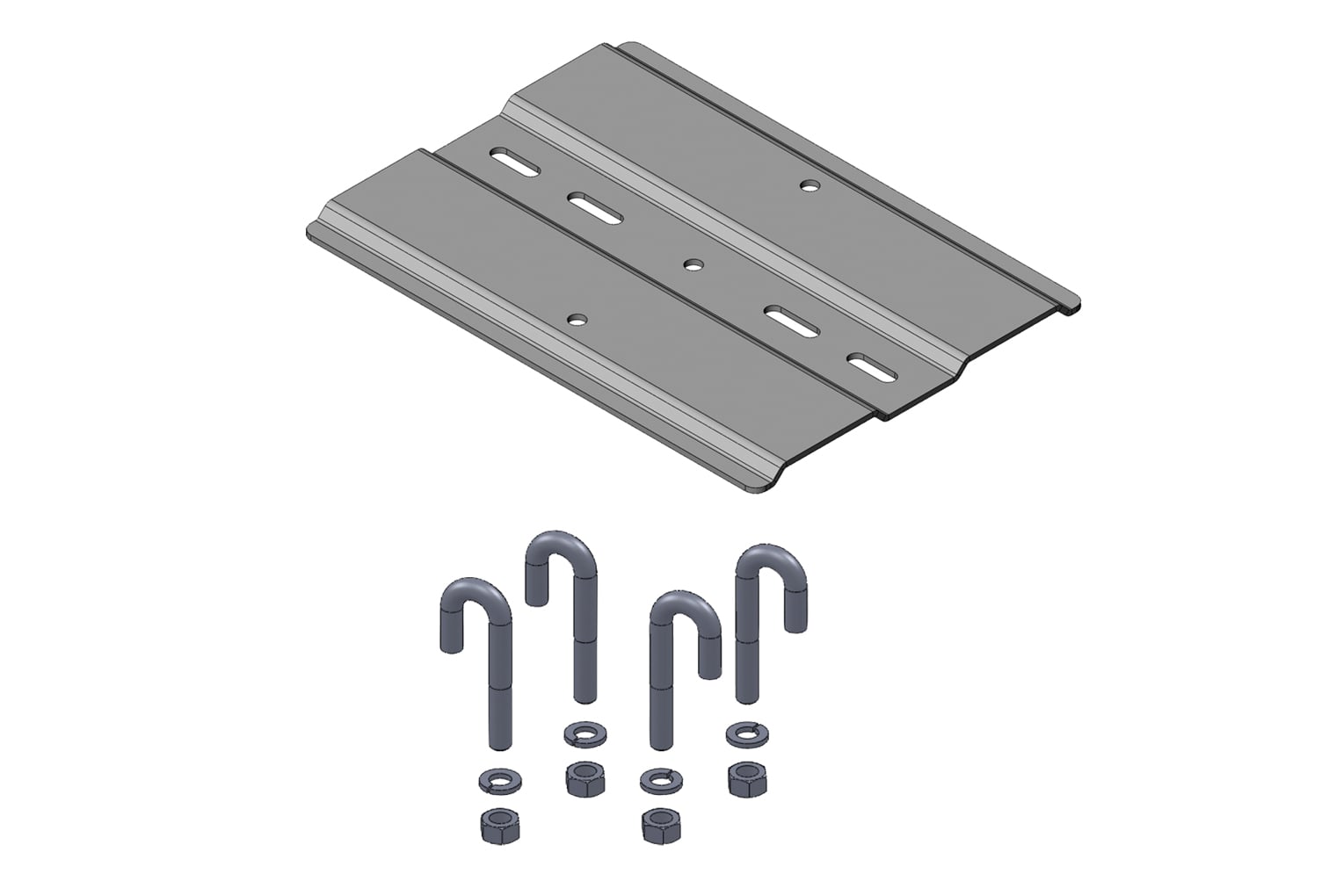 6" (150 mm) Channel Rack-To-Runway Mounting Plate