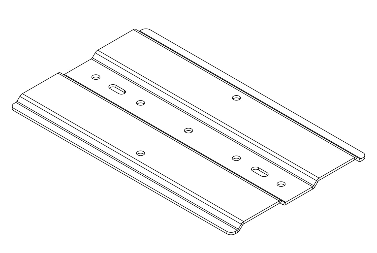 6" (150 mm) Channel Rack-To-Runway Mounting Plate