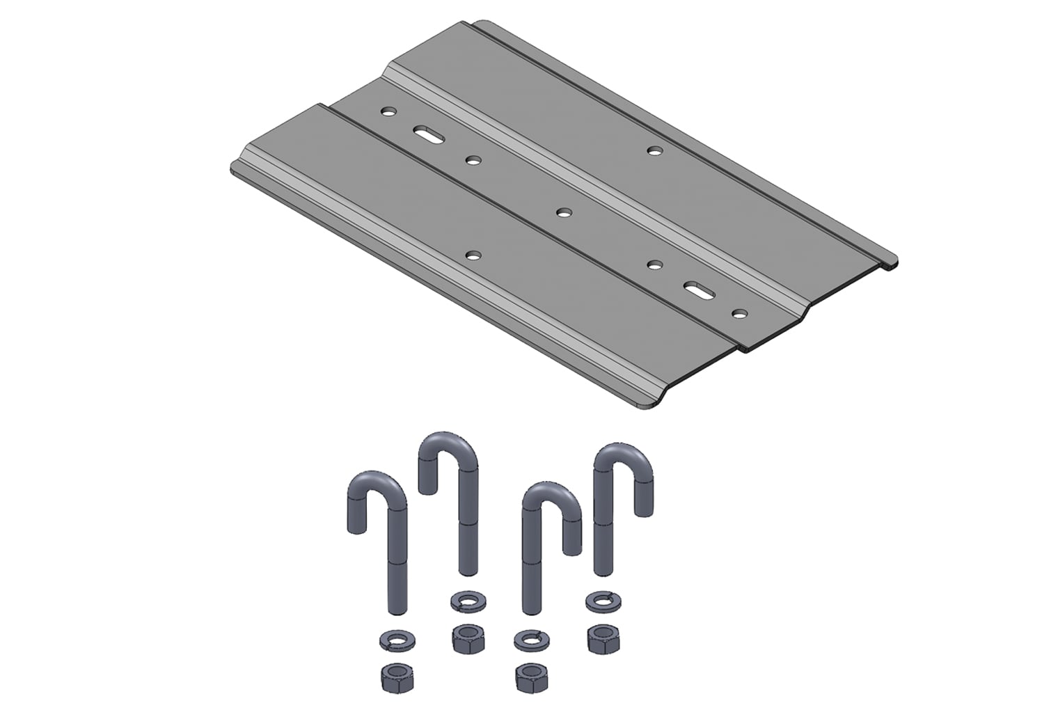 6" (150 mm) Channel Rack-To-Runway Mounting Plate