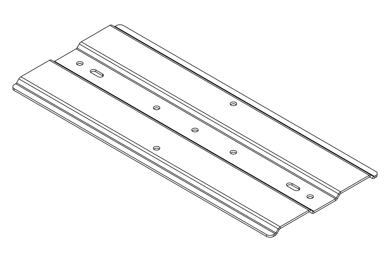 6" (150 mm) Channel Rack-To-Runway Mounting Plate