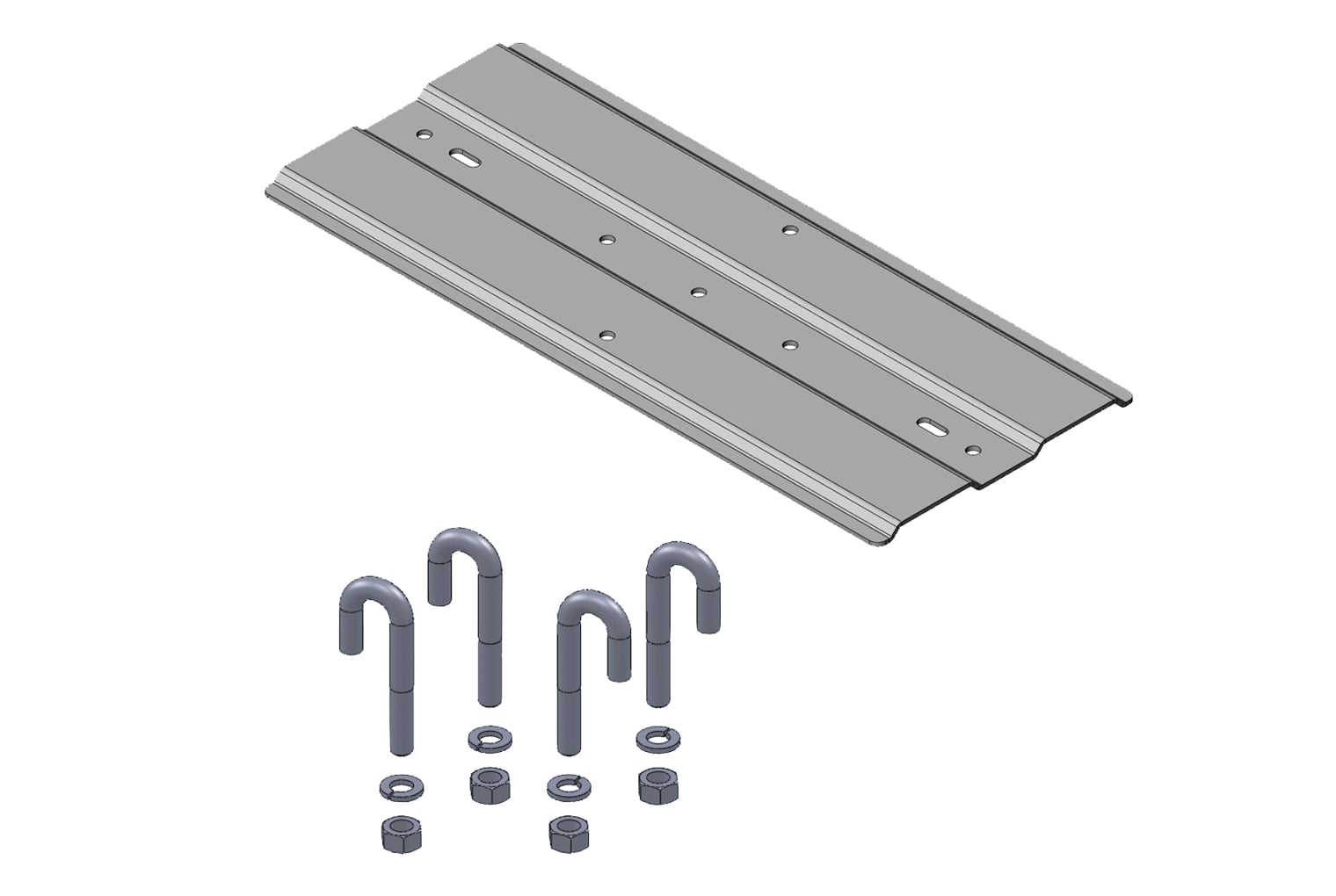 6" (150 mm) Channel Rack-To-Runway Mounting Plate