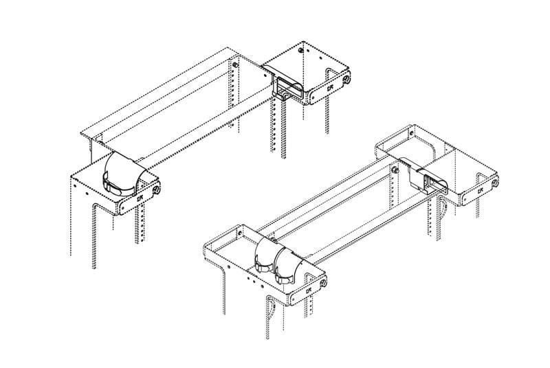 Rack Radius Drop for Vertical Cabling Section