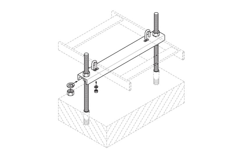 Adjustable Floor Support Channel Cable Runway