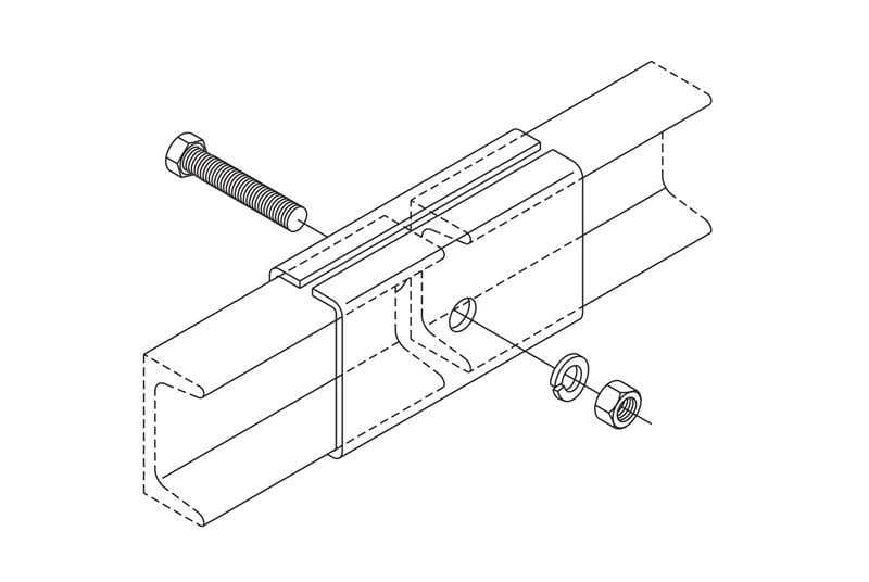 Auxiliary Framing Channel Splice Cable Runway