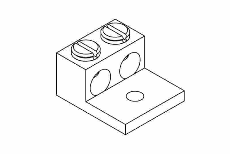 One Mounting Hole Bonding Terminal Block