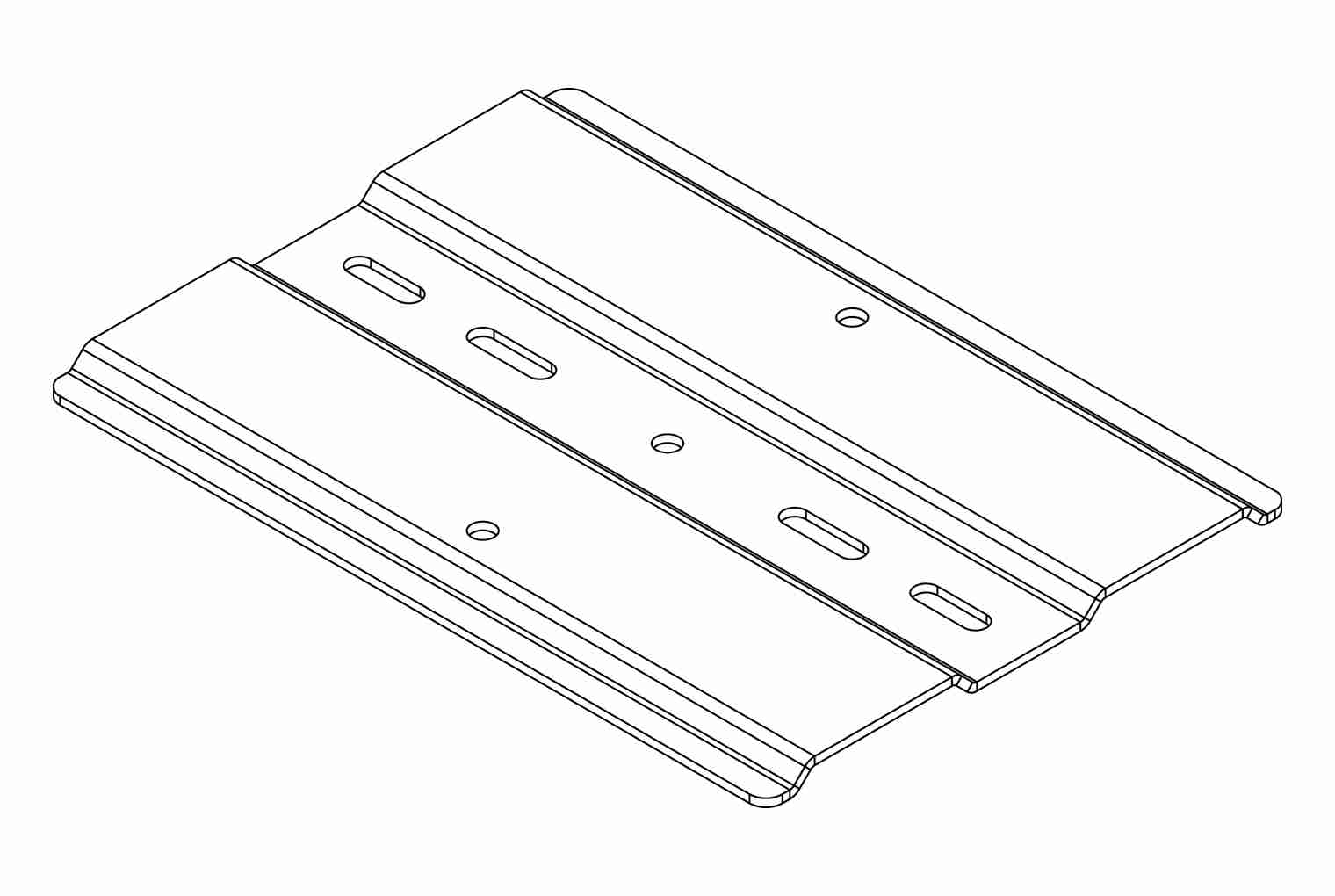 6" (150 mm) Channel Rack-To-Runway Mounting Plate