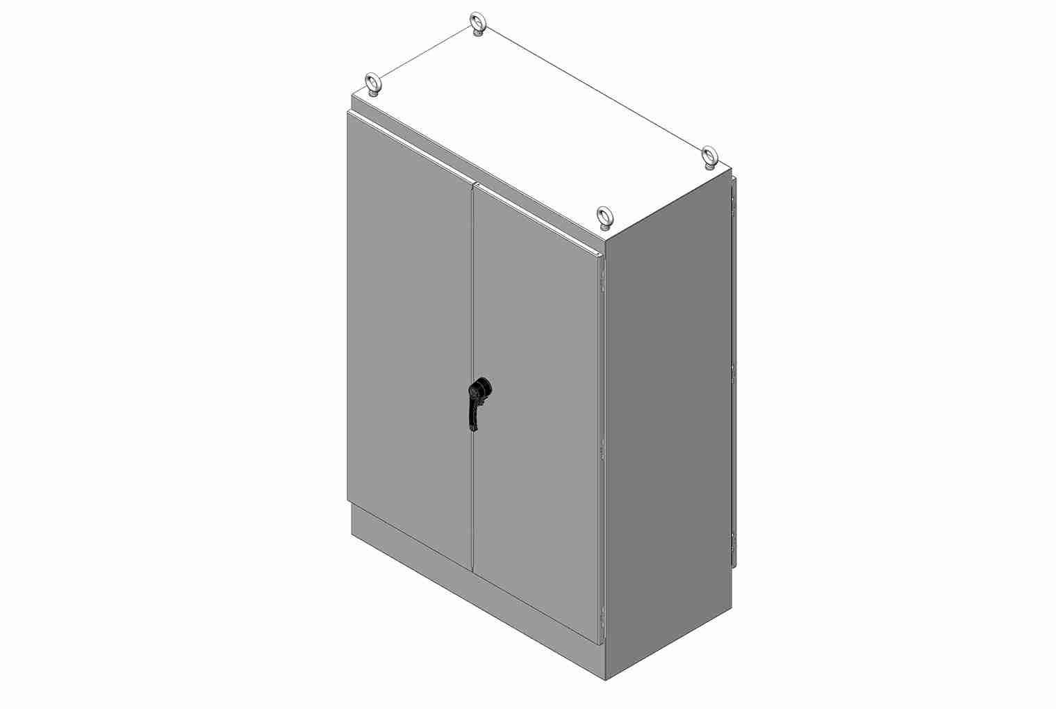 RMR Free-Standing Enclosure, Type 12, Dual Access with Solid Double Door