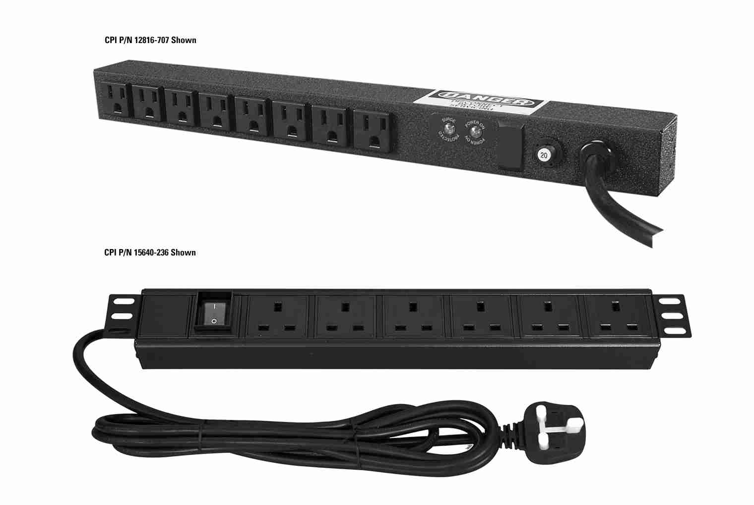 Basic Horizontal Rack-Mount Power Strips