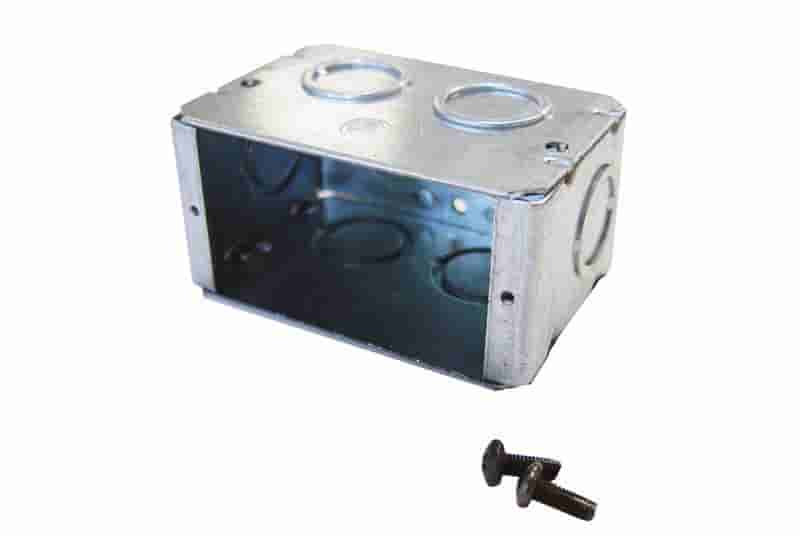 Seismic Frame Two-Post Rack Duplex Electrical Outlet Box