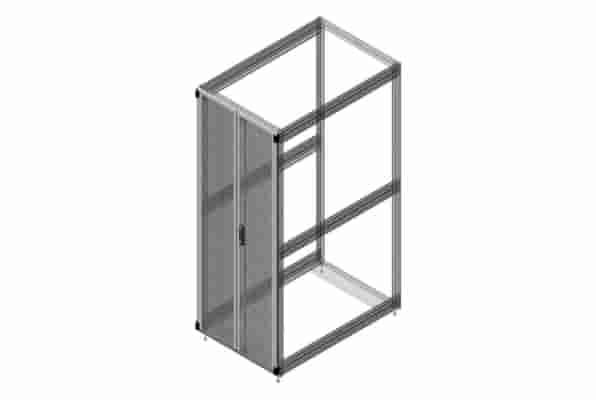 Double Perforated Metal Rear Door for ZetaFrame Cabinet