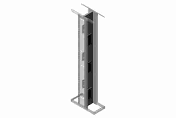 Full Height Mid-Panel Assembly Kit for Evolution Double-Sided Vertical Cable Manager