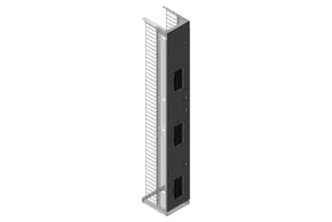 Full Height Mid-Panel Assembly Kit for Evolution Single-Sided Vertical Cable Manager - Thumbnail 2