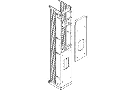 Full Height Mid-Panel Assembly Kit for Evolution Single-Sided Vertical Cable Manager - Thumbnail 3
