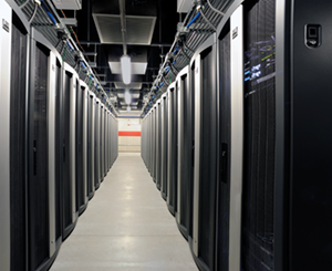 Data Center Rows with CPI TeraFrame Cabinet