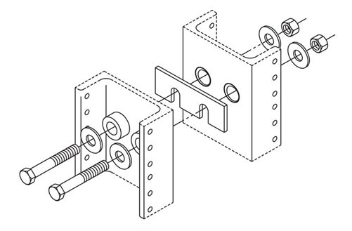 Rack Line-Up Spacer Kit for Two-Post Racks Image