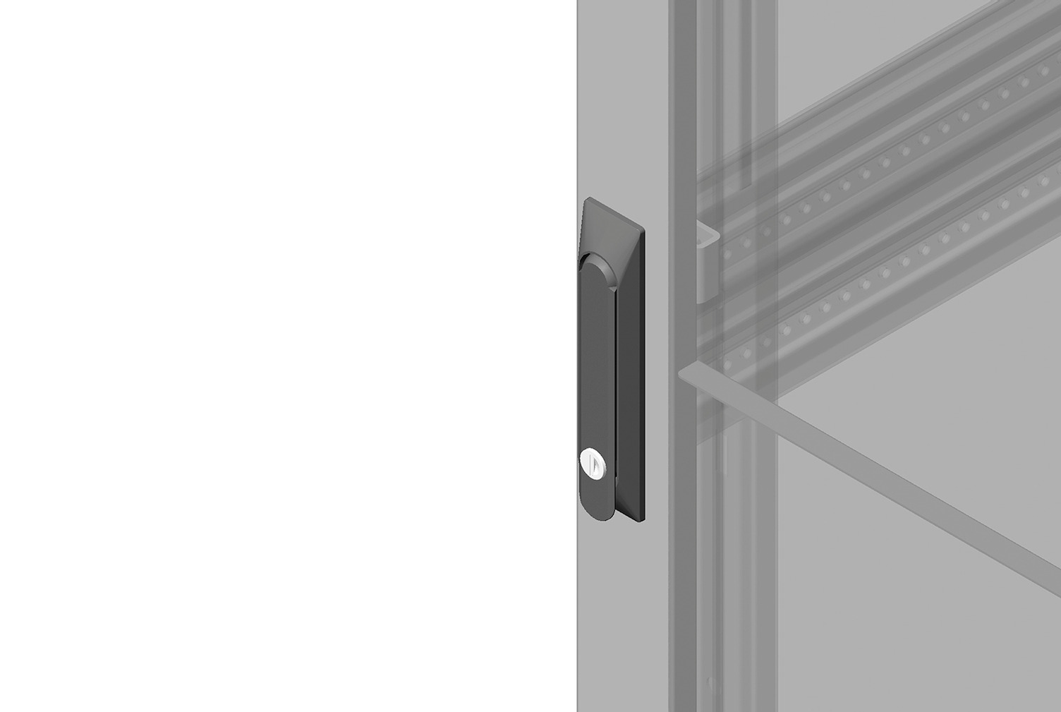 Kits de cerradura o para puerta frontal sencilla de metal perforado para gabinete ZetaFrame™ - 39970-710 - Image 0 - Large