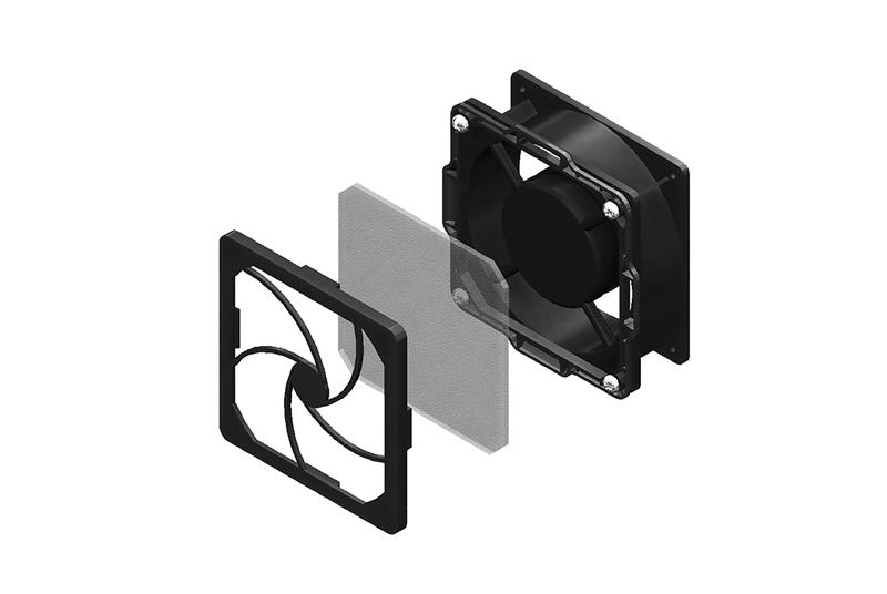 Kit de filtro y ventilador doble de bajos decibelios para gabinetes de montaje en pared CUBE-iT - Image 0 - Large
