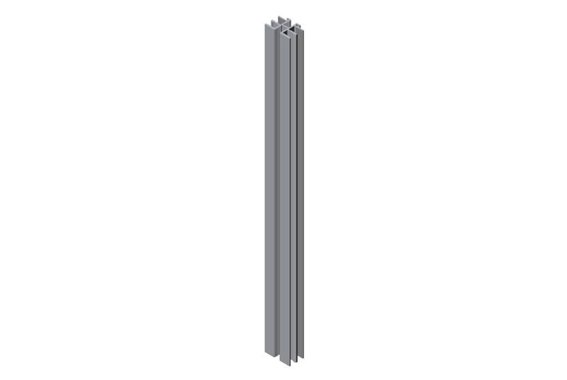 Extrusión de soporte de panel desde el panel de relleno de altura total