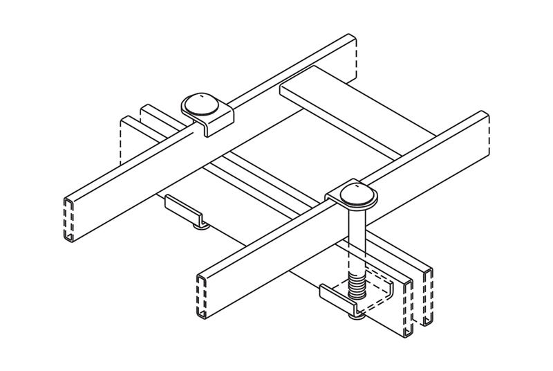 Kit de abrazaderas de pernos en "J" Canal de ajuste auxiliar/escalerilla porta cables - Image 0 - Large