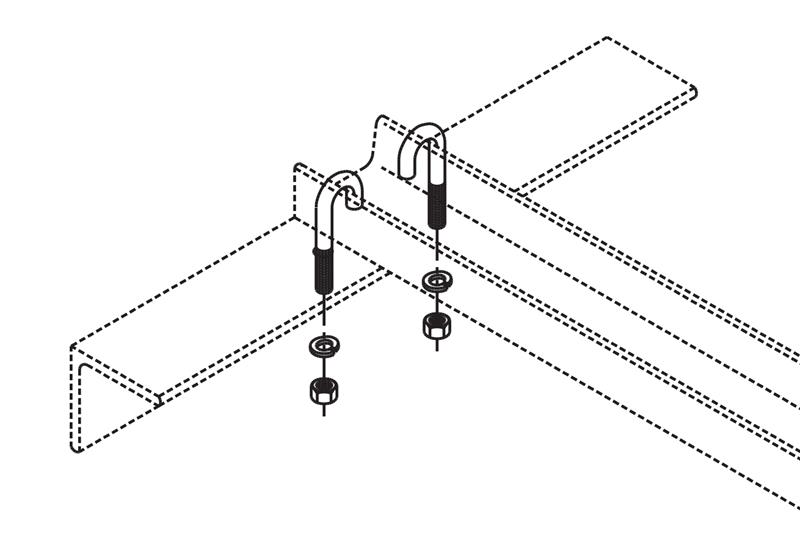 Juego de pernos en "J", canal de ajuste auxiliar/soporte en ángulo para pared - 11303-000 - Image 0 - Large