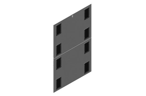 Panel lateral con aberturas para cables selladas con cepillos Image