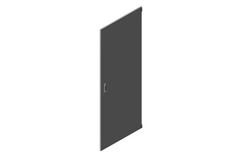 Single Solid Metal Rear Door with Seal for ZetaFrame® Cabinet Image