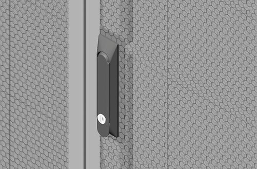 Kits de cerradura para puertas posteriores dobles de metal perforado para gabinete ZetaFrame® Image