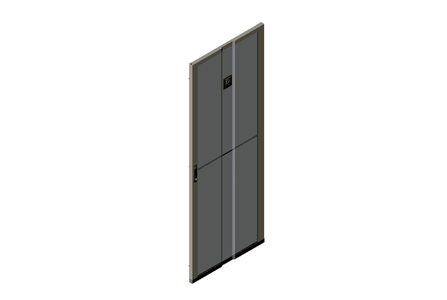 Puerta frontal sencilla de metal perforado para gabinete ZetaFrame™ Image